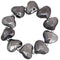 Hematite Faceted Heart Stretch Bracelet