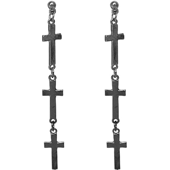 Cross earrings for grunge girls and boys
