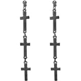Cross earrings for grunge girls and boys