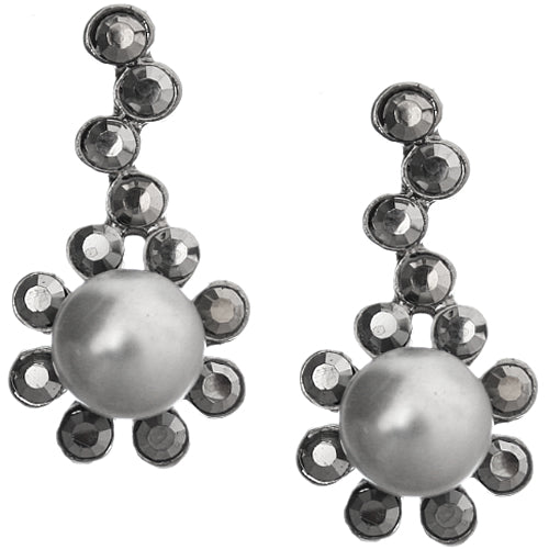 Hematite Pearl Earrings