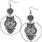 Hematite Hoot Owl Hoop Earrings