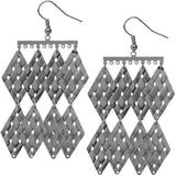 Hematite Woven Design Metal Earrings