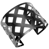 Gray Cutout Metal Cuff Bracelet