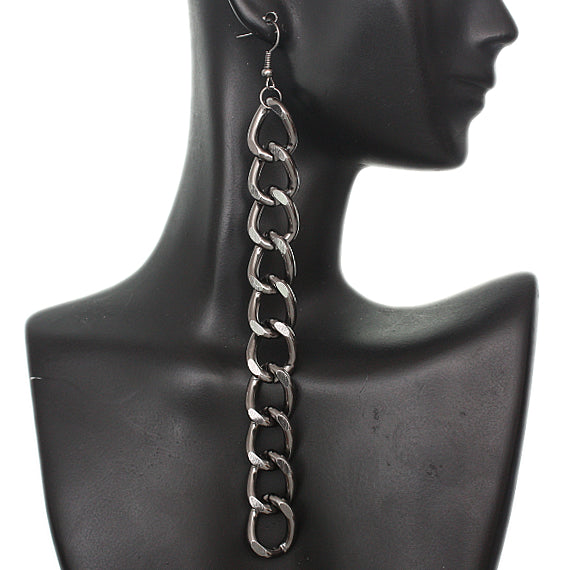 Hematite Chain Earrings