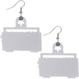 Blue Green Hiphop Radio Boombox Earrings