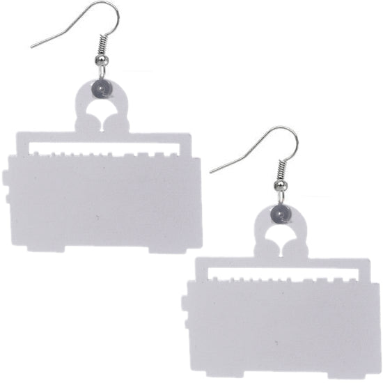 Blue Orange Hiphop Radio Boombox Earrings