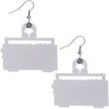 Pink Blue Hiphop Radio Boombox Earrings