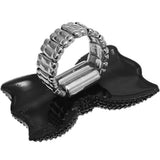 Brown Large Sparkle Bow Stretch Ring