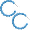 Light Blue Crinkle Mini Hoop Earrings