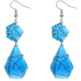 Elegant Teardrop Wrapped Dangle Earrings