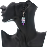 Light Blue Multicolor Beaded Dangle Earrings