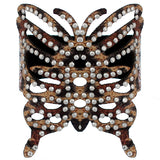 Light Brown Cheetah Butterfly Snap Bracelet