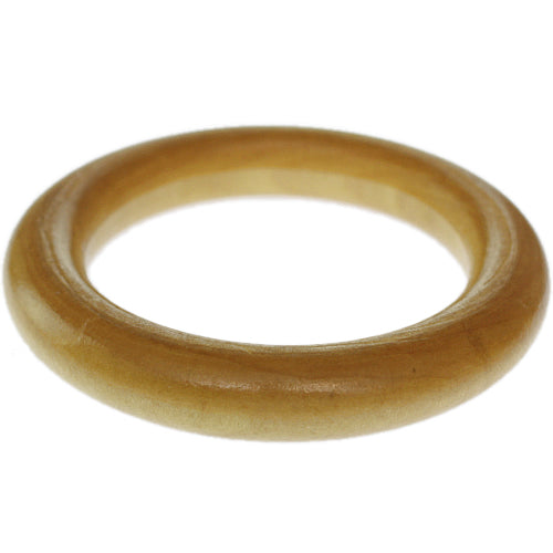 Light Brown Large Wooden Tube Bangle Bracelet