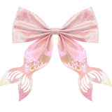 Light Pink Mermaid Tail Hair Bow Barrette