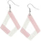 Light Pink Triangular Glitter Earrings