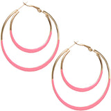 Pastel Pink hoop earrings