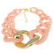 Peach Graduated Adjustable Chain Link Bracelet