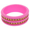 Pink Wooden Stud Bangle Bracelet