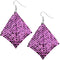 Purple Mesh Glitter Dangle Earrings
