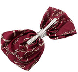 Red Chain Link Pattern Gator Hair Clip