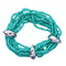 Mint Stacked Sequin Beaded Stretch Bracelet