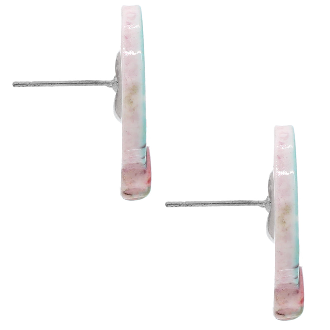 Mint Green Hello Kitty Polka Dot Post Earrings