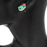 Mint Green Hello Kitty Polka Dot Post Earrings