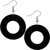 Pink Money Sex Love Wooden Earrings