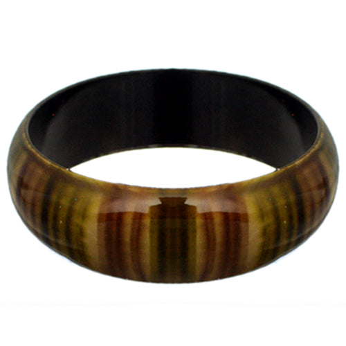 Moss Green Multicolor Striped Bangle Bracelet