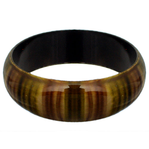 Moss Green Multicolor Striped Bangle Bracelet