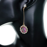 Multicolor Confetti Vertical Bar Drop Earrings