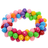 Multicolor Beaded Stretch Barbell Bracelet