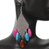 Silver Cutout Dangle Earrings