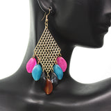 Gold Multicolor Dangle Earrings
