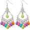 Multicolor Beaded Chandelier Dangle Earrings