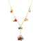 Multicolor Faux Pearl Drop Necklace Earrings Set