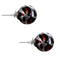 Brown Silver Cheetah Print Stud Earrings