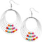Multicolor Bead Hoops