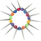 Multicolor Beaded Spike Stretch Bracelet