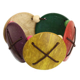 Multicolor Wooden Circular Beaded Stretch Bracelet