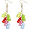 Multicolor Cascade Gummy Bear Drop Chain Earrings