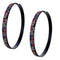 Multicolor Extra Large Rhinestone Hoop Earrings
