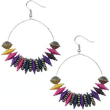 Multicolor Large Disk Hoop Earrings