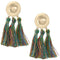 Multicolor Metal Tassel Dangle Earrings