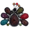 Multicolor Large Beaded Peacock Adjustable Ring