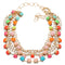 Multicolor Beaded Chain Link Bracelet