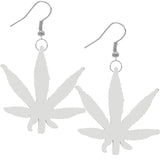 Multicolor Rasta Marijuana Leaf Plant Wooden Earrings