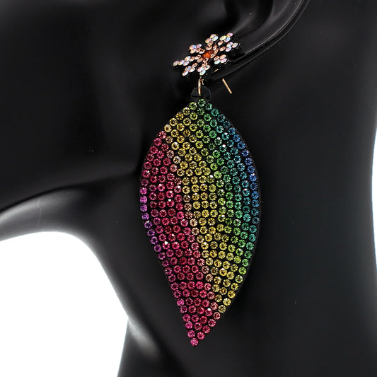 Multicolor Snowflake Leaf Shaped Felt Earrings