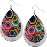 Hexagon Teardrop Earrings