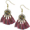 Multicolor Tassel Fringe Mandala Dangle Earrings